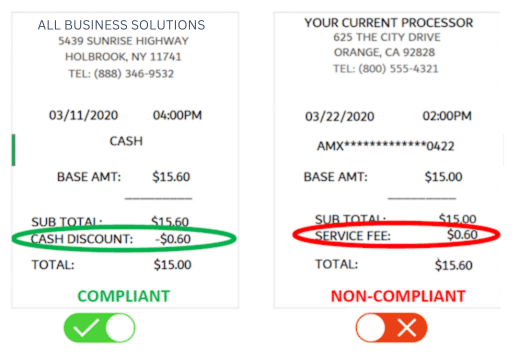 cash discount credit card processing